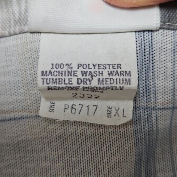 Vtg 60s 70s Disco Shirt Mens XL Big Collar Polyester Groovy Styled in California - Picture 9 of 9